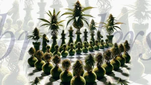 Cannabis breeder chess pieces — The Breeder's Voice editorial series