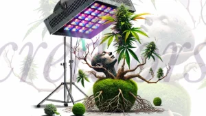 Cannabis content creator with camera and plant — The Creator's Voice editorial series