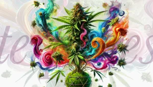 Colourful cannabis terpene illustration — The Terpene Conversation editorial series