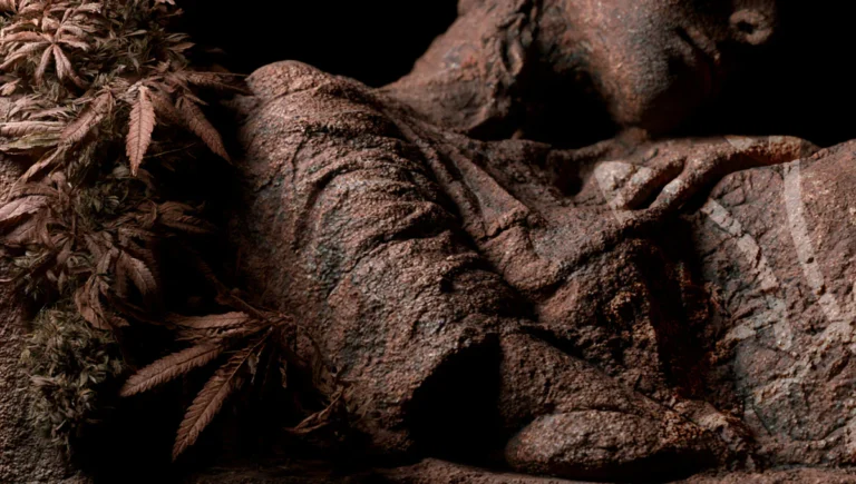 Ancient childbirth scene with a small vessel, carbonised plant material and an archaeological burial context